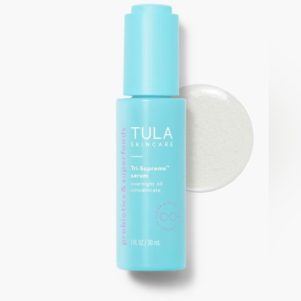 NEW Tula Skincare Tri-Supreme Serum Overnight Oil Concentrate Clean Skincare 1oz